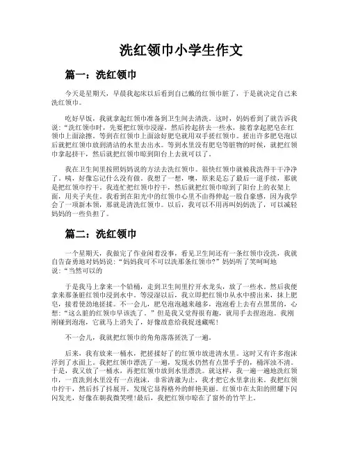 洗红领巾小学生作文