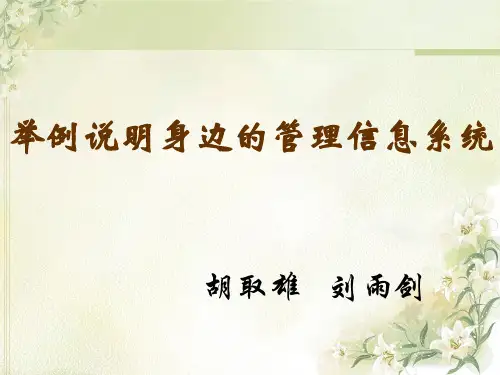 举例说明身边管理信息系统