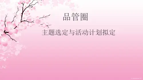 品管圈主题选定.