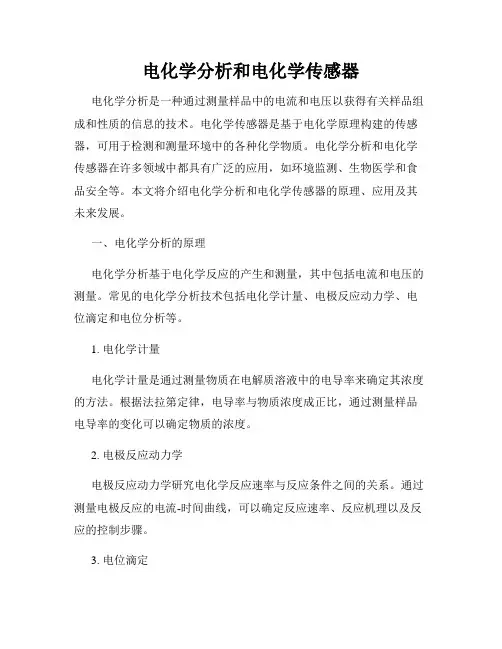 电化学分析和电化学传感器