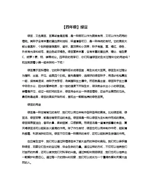 【四年级】绿豆