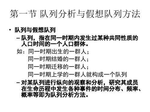 列克西斯图和生命表ppt课件