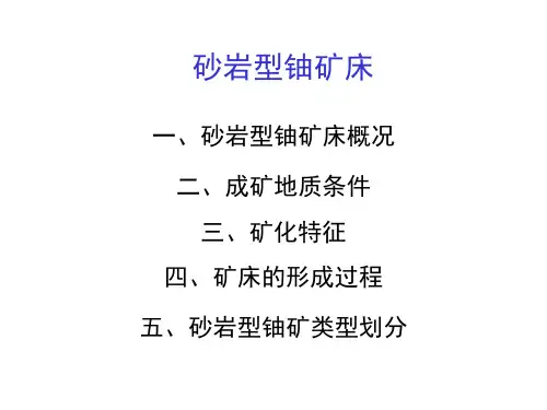 铀资源地质学  09砂岩型铀矿床