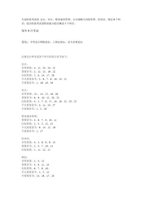 有关注会的科目论坛