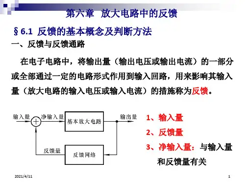 模电课件第六章放大电路中的反馈