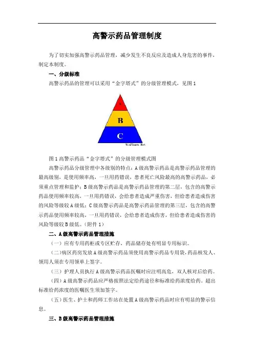 高警示药品管理制度