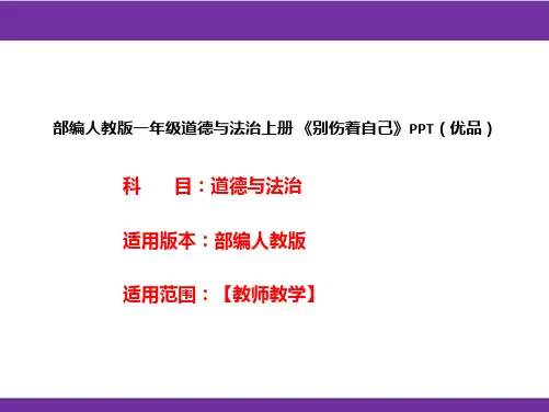 部编人教版一年级道德与法治上册《别伤着自己》PPT(优品)