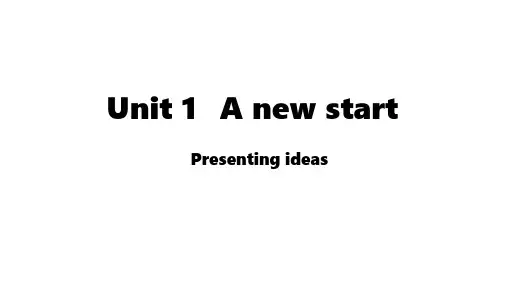 外研版七年级英语上册教学课件Unit 1 Lesson 5 Presenting ideas