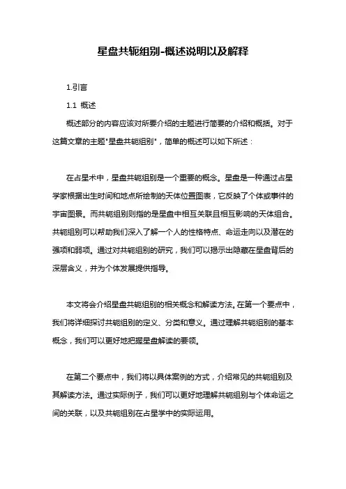 星盘共轭组别-概述说明以及解释
