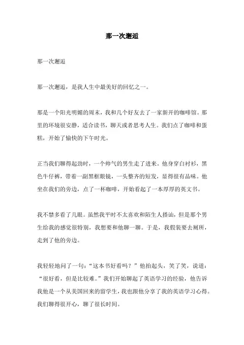 那一次邂逅的相关作文