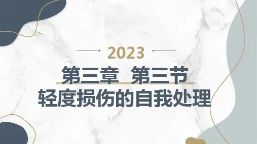 人教版小学五至六年级体育 第三章 第三节 轻度损伤的自我处理