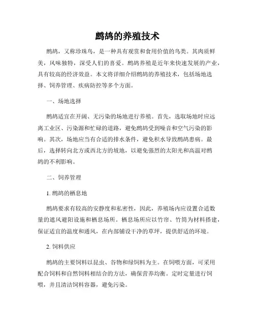 鹧鸪的养殖技术