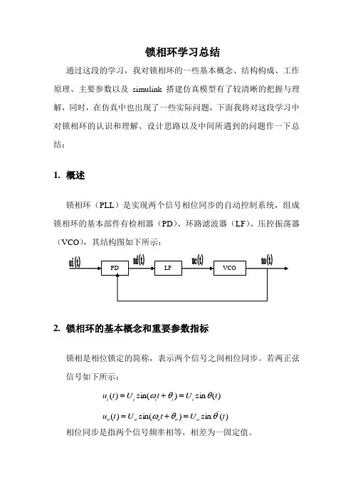 锁相环Simulink仿真模型
