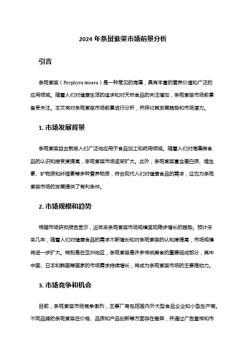 2024年条斑紫菜市场前景分析