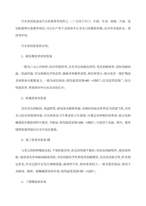 汽车密封胶条的使用技巧和日常维护