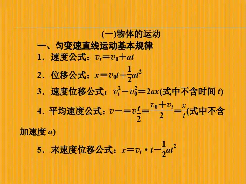 高中物理公式