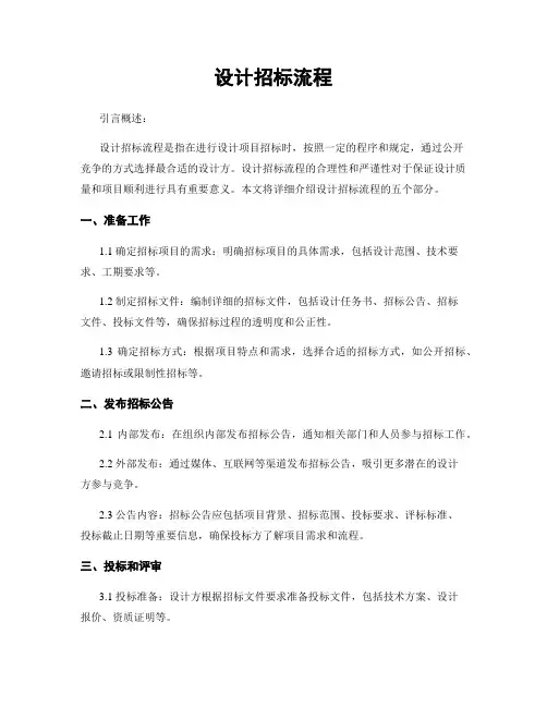 设计招标流程