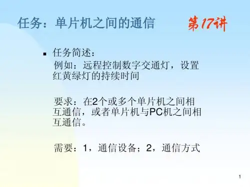 第17讲 单片机串行通信(双机双向通信)