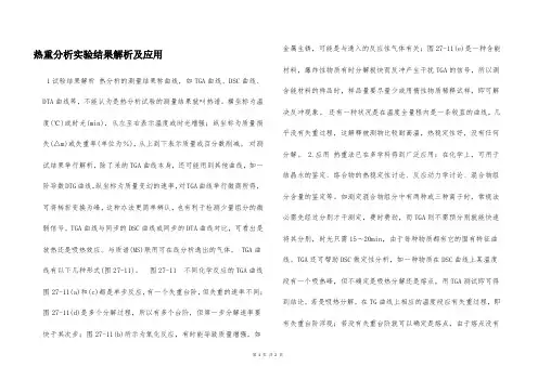 热重分析实验结果解析及应用  
