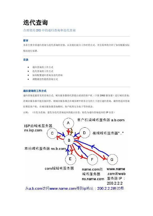 DNS中的递归查询和迭代查询
