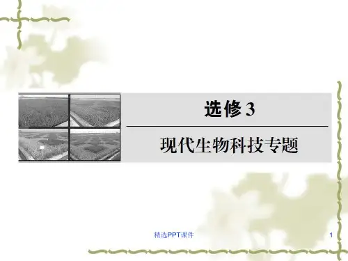高考高中生物选修三专题一复习PPT课件