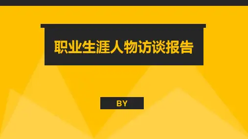 大学生职业生涯人物访谈报告