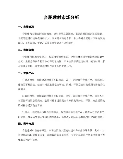 合肥建材市场分析