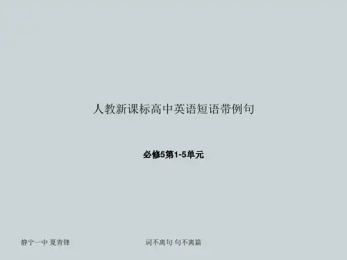 人教新课标高中英语必修5短语带例句