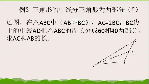 例3三角形的中线分三角形为两部分(2)