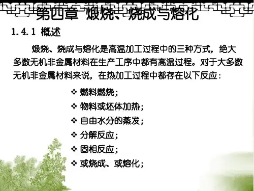 无机非金属材料工艺学煅烧、烧成及熔化