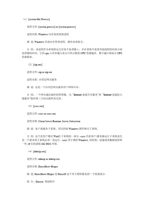 Windows操作系统进程详解