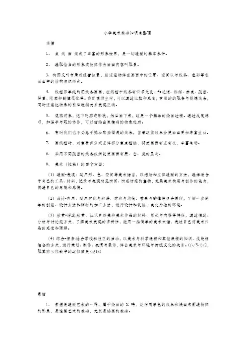 小学美术基础知识点整理