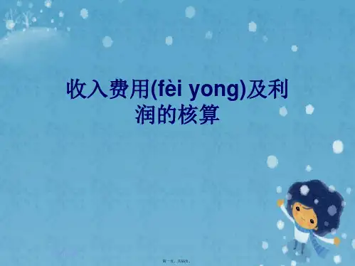 收入费用及利润的核算
