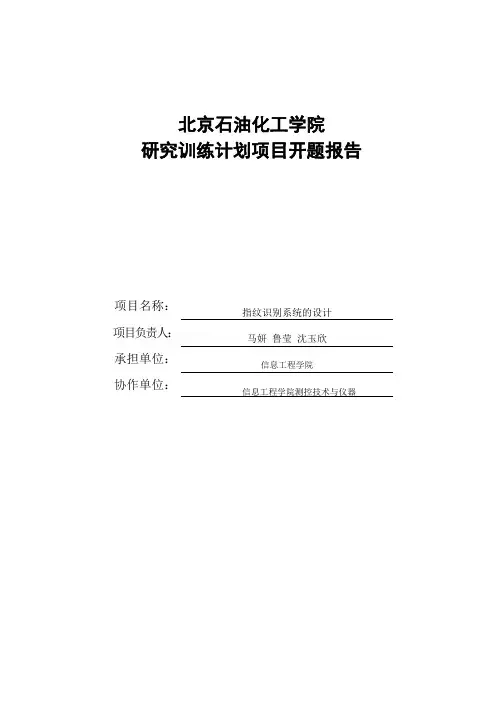 科技写作开题报告