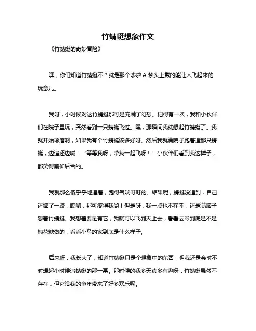 竹蜻蜓想象作文