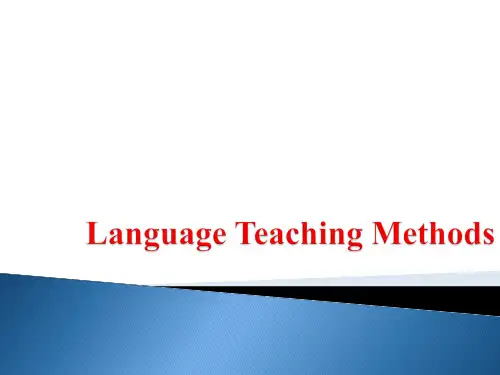 精编英语教学法Language Teaching Methods