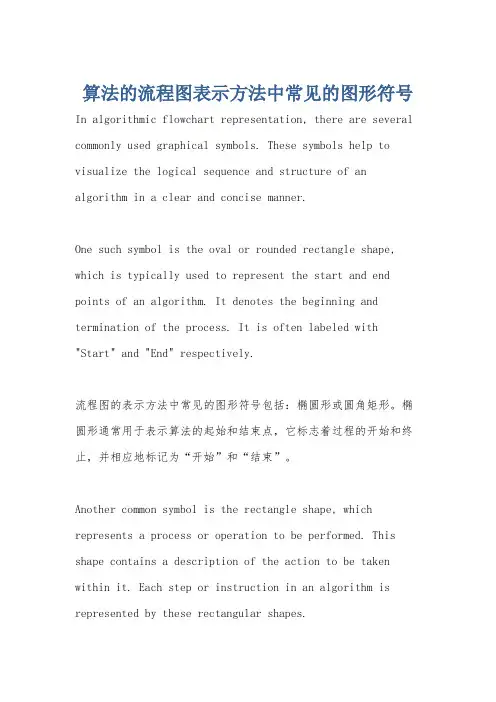算法的流程图表示方法中常见的图形符号