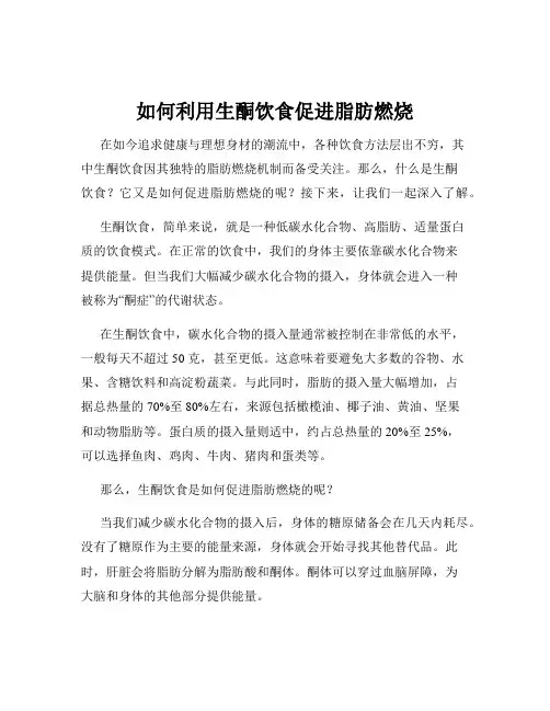 如何利用生酮饮食促进脂肪燃烧