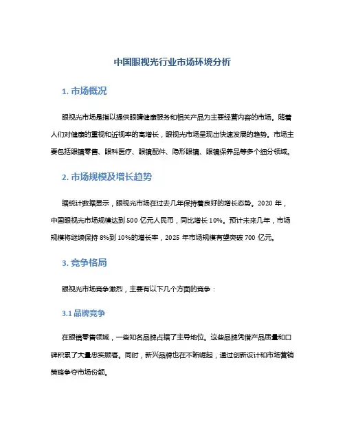 中国眼视光行业市场环境分析