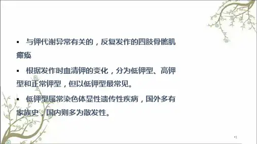 肌本科周期性瘫痪课件