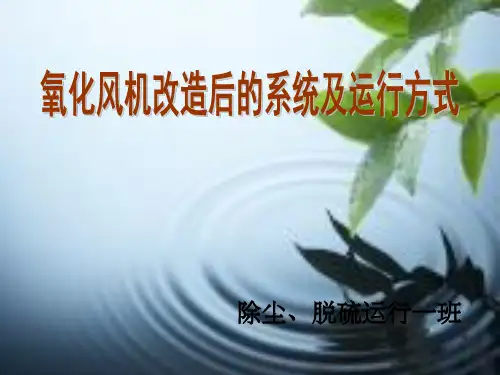氧化风机改造后的系统及运行方式ppt课件