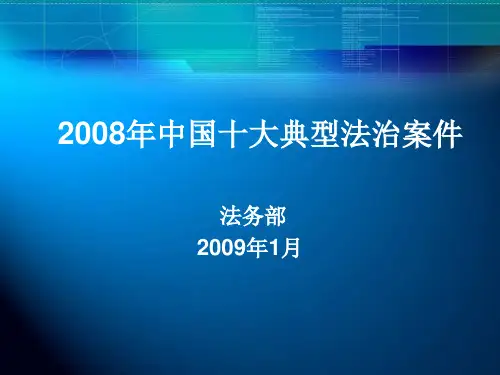 2008年度十大典型法治案件