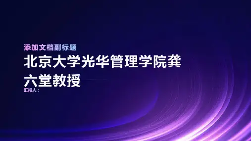 北京大学光华管理学院龚六堂教授简历