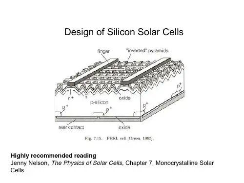 Design of C-Si Solar Cells