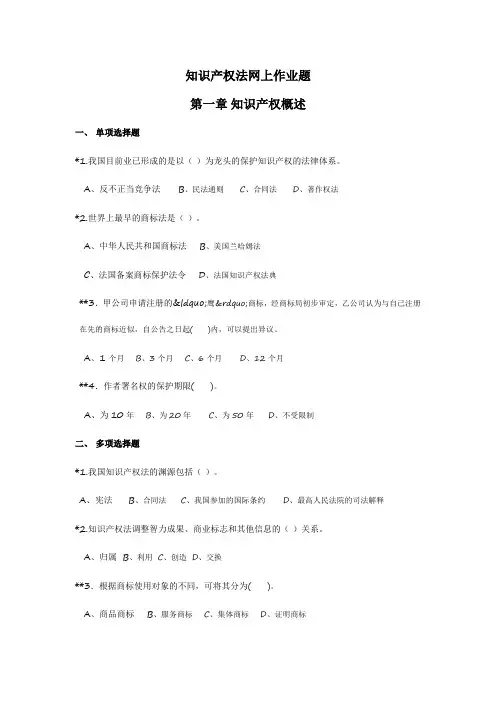 知识产权法参考资料