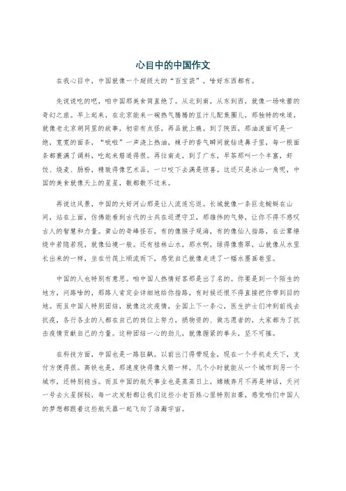 心目中的中国作文