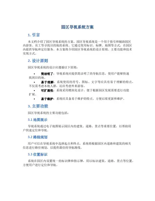 园区导视系统方案