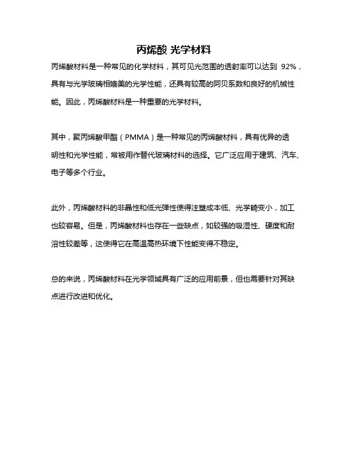 丙烯酸 光学材料