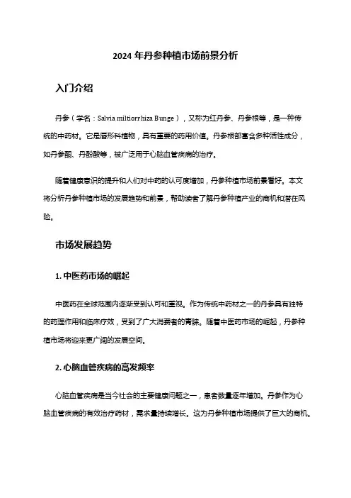 2024年丹参种植市场前景分析