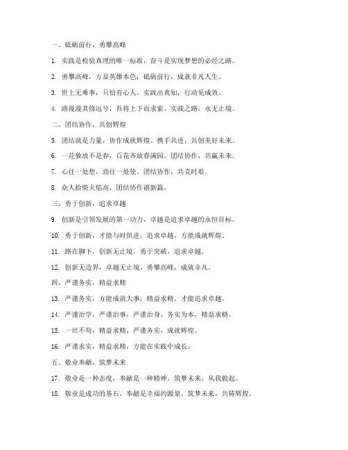 实践工作金句精选短句